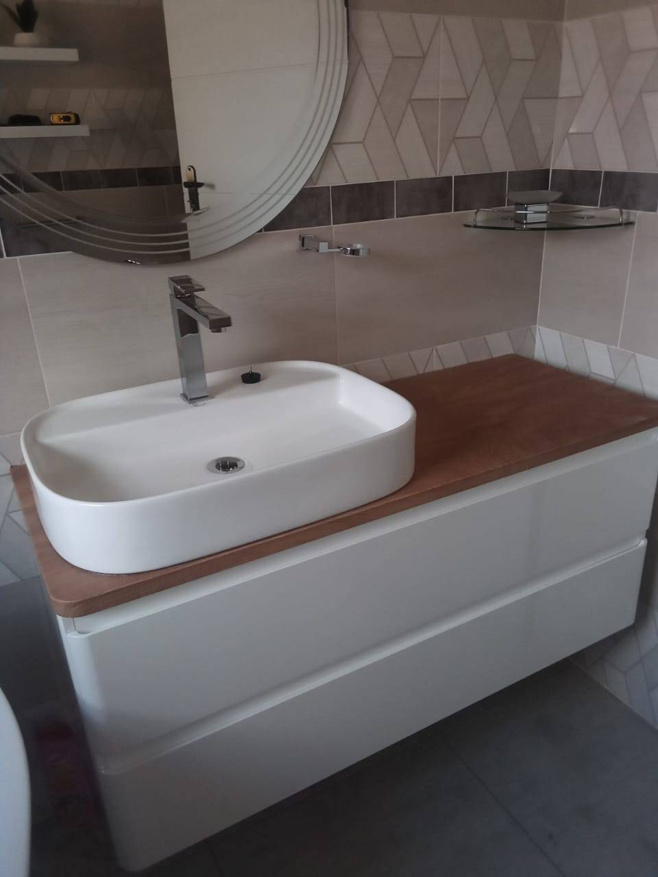 Bathroom vanity installation and makeover by Jack Remed Plumbing Rustenburg